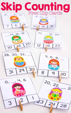 these printable skip counting cards are perfect for kids to practice numbers