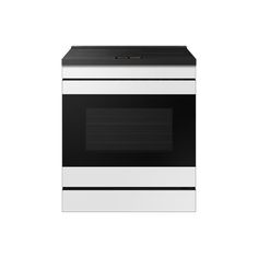 a black and white stove top oven on a white background