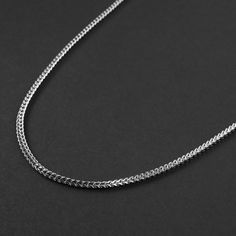 This men's Franco Chain necklace was designed to wear alone or stacked with other chains or pendants. Forged in 316L stainless steel, this men's chain necklace is waterproof, tarnish proof and hypoallergenic - no green skin. 24 inches long 2.5mm thick Premium grade 316L stainless steel Black plated and steel ► International orders are subject to tax/duty fees. This is uncontrollable on our end. Shipping can take up to 6 weeks due to customs. ► There are no returns/exchanges on sale items, person Cuban Link Necklace With Box Chain, Metal Wheat Chain Link Necklace, Stainless Steel Link Chain Necklace, Stainless Steel Cuban Link Necklace With Cable Chain, Silver Stainless Steel Cuban Link Necklace With Box Chain, Minimalist Cuban Link Necklace With Box Chain, Stainless Steel Box Chain Link Necklace, Minimalist Silver Cuban Link Necklace, Silver Metal Chain Necklace With Wheat Chain