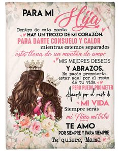 a poster with the words in spanish and an image of a woman wearing a tiara