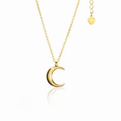 "Complete your perfect look with the moon necklace from Vielring. The minimalist half moon necklace gold belongs to our necklace category. The perfect gift for you or a loved one. ∙Within Germany, shipping is free and will be sent within one working day∙. - Material: solid 925 sterling silver, 18k gold-plated - Length: 40 + 5 cm (adjustable) - Width: 1,5 mm - Pendant size: 1,5 cm - Finish: sterling silver ∙ 18k gold plated - All our items are made by hand, with love and care.♡ ∙Packaging∙ - All Dainty Moon Necklace, Gold Minimalist Necklace, Moon Necklace Gold, Crescent Moon Necklace Gold, Half Moon Necklace, Minimalist Necklace Gold, Necklace Gold Chain, Gold Moon Necklace, Necklace Moon