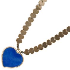 Murano Glass Blue Heart Pendant Gold Hematite Happy Necklace is a stunning piece of handmade jewelry that is perfect for adding a splash of color and personality to any outfit. The combination of the gold color hematite beads and the blue color ceramic heart creates a balanced and harmonious look that is sure to catch the eye and inspire joy and happiness. Blue is associated with the throat chakra and the power of communication and intuition. A blue heart represent a deep connection to one's inner self or spiritual journey. Details Gold color heart shape hematite stone beads 18K gold plated blue heart ceramic pendant Necklace length 18" Gold plated heart shape Extender 2'' Pendant height 1'' width 1. 2'' Avoid contact with chemicals, makeup, perfume. Do not use dips or abrasive cleaners on Blue Heart Necklace, Ceramic Pendant Necklace, Color Ceramic, Ceramic Heart, August Birthstone Jewelry, July Birthstone Jewelry, Heart Pendant Gold, Deep Connection, Ceramic Pendant