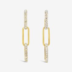 diamond and gold paperclip drop earrings Luxury Oval Link Earrings For Formal Occasions, Luxury Oval Earrings With Pave Setting, Round Brilliant Cut Diamond, Round Brilliant Cut, Round Brilliant, Round Diamonds, Natural Diamonds, Diamonds, Yellow Gold