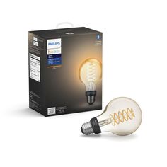 Philips Hue White G25 LED 40W Equivalent Dimmable Wireless Edison Smart Light Bulb with Bluetooth - Super Arbor Edison Bulbs, Amber Lights, Smart Bulb, Light Bulb Candle, Smart Lights, Motion Sensors, Smart Light Bulbs, Philips Hue, Hue Philips