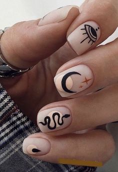 Easy Nails, Edgy Nails, Colorful Nails, Minimal Nails, Makijaż Smokey Eye, Nailed It