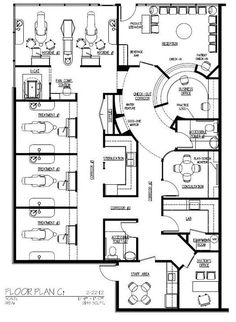 the floor plan for a dental office