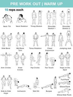 an exercise poster showing how to do the exercises for men and women in different ways