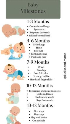 the baby's first steps are shown in this chart