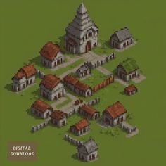 an old pixel style town is shown in this screenshot