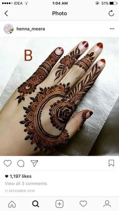 henna mehndi on instagrams for the first time i've ever seen