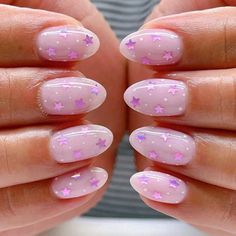 Purple Stars, Tree Nails, Dream Nails, Fire Nails