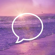 an image of a speech bubble above the ocean