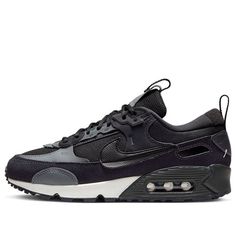 (WMNS) Nike Air Max 90 Futura 'Black Iron Grey' DM9922-003 (SNKR/Low Top/Women's) Nike Air Max 90 Futura, Air Max 90 Futura, Marathon Running Shoes, Running Shoes Sneakers, Black Iron, Sneaker Collection, Nike Air Max 90, Stylish Sneakers, Low Top