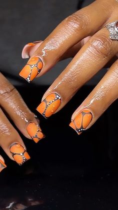 Butterfly Nail Designs, Neon Nail Designs, April Nails, Simple Fall Nails, Liner Brush, Matte Nails Design, Vibrant Nails, French Acrylic Nails, Acrylic Nails Coffin Pink