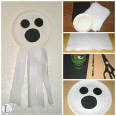 paper plate ghost craft for kids to make