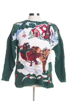 This is a vintage ugly Christmas pullover. That means: We only have one -- so you can't choose a different size or quantity. The size listed on the original tag may not be an accurate indication of the fit. The chest / bust size and length measurements are the most accurate way to estimate the fit. This item may show normal signs of wear, as is typical of vintage clothing. Chest / Bust Size: 44" Length: 27" Fits Like Men's Size: Large Fits Like Women's Size: XL Size Listed On Original Tag: XL Br Christmas Pullover, Christmas Cardigan, Christmas Sweater Men, Adidas Track Pants, Fair Isle Sweater, Vintage Sweaters, Ugly Christmas, Vintage Clothing, Being Ugly