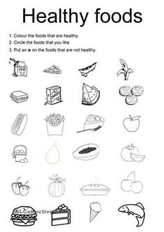 an image of healthy foods that are in the form of a book with instructions on how to