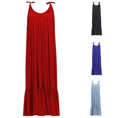 Slip beach skirt women's loose solid color fashion strap open back swing long skirt woman Sling Maxi Dress For Beach Season Vacation, Sundress Style Sling Maxi Dress For Beach Season, Maxi Length Solid Color Beach Dress, Summer Maxi Dress In Solid Color For Beach Season, Solid Color Maxi Dress For Vacation, Solid Color Long Summer Dress, Summer Beach Solid Color Maxi Dress, Summer Beach Maxi Dress In Solid Color, Solid Color Summer Beach Maxi Dress