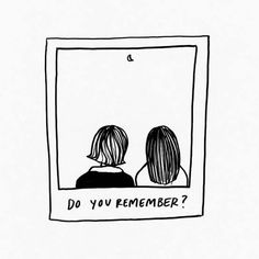 two people looking at their reflection in a mirror with the caption do you remember?