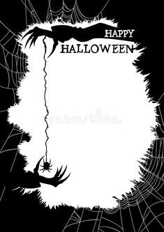 black and white halloween frame with spider webs stock photo image 548974