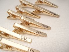 Personalized Groomsmen's gift...Gold or Silver custom engraved Tie Clip, Best mans gift, gift for him Creative Groomsmen Gifts, Custom Tie Clip, Best Groomsmen Gifts, Personalized Tie Clip, Groomsmen Gifts Personalized, Personalized Tie, Gold Tie, Times New Roman, Custom Ties