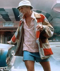 Movie Character Outfits, Las Vegas Outfit, Hunter S Thompson, Hunter S, Fear And Loathing, Vegas Outfit, Color Block Jacket, Movie Fashion, Looks Street Style