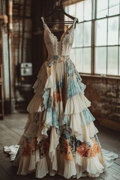 Unique Bridesmaid Dresses Boho, 18th Century Gown, Wedding Dresses Ideas, Vintage Boho Dress, Fantasy Dresses, Fairytale Dress, Dresses Ideas, Fantasy Dress, Outfits Winter