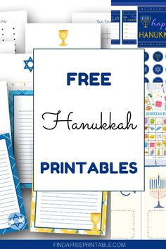 the free hanukkah printables for kids to use on hanukkah