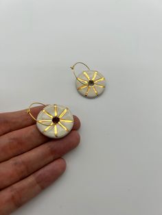 Handmade Ceramic Earrings, Handmade Porcelain Jewelry, Handmade Gifts, Jewelry With Real Gold Detail, Unique Gift and Design - Etsy Ceramic Earrings, Earring Stand, Handmade Porcelain, Ceramic Earring, Porcelain Jewelry, Gifts Jewelry, Handmade Ceramic, Jewelry Handmade, Gold Details