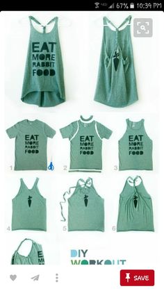 an image of some clothes that say eat more meat and love to people with food on them