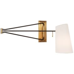 an image of a wall light that is in the shape of a lamp with two arms