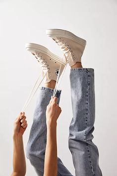 Chuck 70 Vintage Canvas Sneakers | Free People Off White Converse Outfit, High Top Sneaker Outfits Women, Hi Top Converse Outfit, Chuck 70 Outfit Woman, High Top Shoes Outfit, Converse High Tops Outfit, Chuck 70 Outfit, High Top Sneaker Outfit, Chuck Taylors Outfit