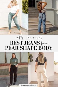 Plus Size Summer Outfits Pear Shape, Wide Leg Jeans On Pear Shape, Style For Pear Shaped Women Outfits, Jeans For Petite Pear Shape, Outfit Inspiration Pear Shape, Pear Shaped Capsule Wardrobe Spring, Clothes For Short Pear Shaped Women, Wide Leg Jeans For Pear Shape