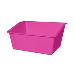 a pink plastic container on a white background