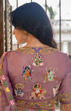 Embroidery Designs Wedding, Blouse Painting, Maggam Designs, Magam Work, Blouse Designs High Neck, Navratri Dress, Embroidery Blouses