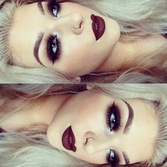 beautiful Vampy Lips, Make Up Inspiration, Dark Makeup