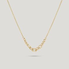 Artisan Graduated Curb Chain Necklace - Gold Dainty Luxury Curb Chain Necklace, Luxury Dainty Curb Chain Necklace, Gold Curb Chain Necklaces, Curb Chain Necklace For Gifts, Luxury Fine Jewelry Curb Chain Necklace, Line Jewelry, Santa Cruz California, Curb Chain Necklace, Chain Links