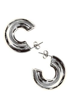 silver chunky hoops Single Earring, Fashion Seasons, Sustainable Fabrics, Silver Hoops, Silver Hoop Earrings, Holidays And Events, Jewelry Sales, Gift Item, Perfect Pair