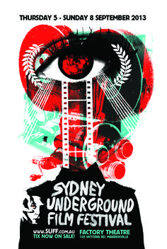 a poster for sydney underground film festival with an image of a person's face