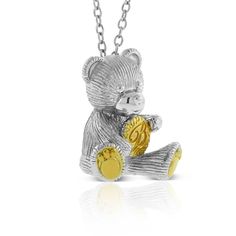 Our limited edition 2019 Benny Bear pendant in sterling silver with 14K yellow gold plating accents. Benny continues to be a holiday tradition - be sure to include him as a gift for this season! Shiny Finish Necklace For Gift, Bear Pendant, A Holiday, Gold Plating, Holiday Traditions, Gold Plate, Teddy Bear, Limited Edition, Yellow Gold