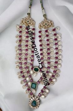 Moissanite Ruby Wedding Necklace, Three Layered Emerald Necklace for Women, Antique Bridal Jewelry, Gift for Her About Product :- Product Location:- Jaipur, India Product Code :- SC-SPN-1519 Product Type :-  Necklace Gross Weight :- 134.800 Grams Product Material :- 925 Sterling Silver  Gemstone Used :-  Moissanite, Ruby ( Lab Made ), Emerald ( Lab Made) Gemstone Color :- White, Red Necklace Length :- 20 Inches Plating :- Yellow Gold Plated Silver Material Type :- Skin Friendly ( Lead and Nickel Temple Jewelry Bridal Necklace With Stone Work For Anniversary, Dazzling Jeweled Necklace For Weddings, Stones Necklaces For Wedding And Festivals, Dazzling Jeweled Wedding Necklace, Stone Necklace For Wedding And Festivals, Silver Kundan Bridal Necklace For Anniversary, Kundan Bridal Necklace With Stones For Wedding, Gold Bridal Necklace With Stones, Gold Bridal Necklace With Stones For Wedding