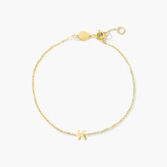 Dainty 14k Yellow Gold Name Bracelet, Minimalist Yellow Gold Name Bracelet With Adjustable Chain, Dainty 14k Gold Name Bracelet With Adjustable Chain, Dainty Yellow Gold Name Bracelet With Adjustable Chain, Dainty Yellow Gold Name Bracelet With Initials, Minimalist 14k Yellow Gold Name Bracelet, Personalized Yellow Gold Tarnish-resistant Bracelet, Yellow Gold Tarnish-resistant Bracelets For Personalized Gifts, Minimalist Monogram Bracelet For Everyday