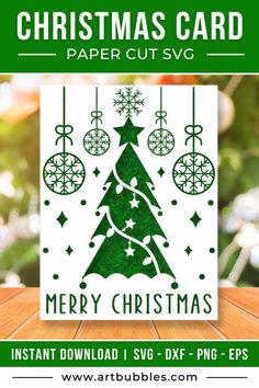 a christmas card with the words merry christmas on it