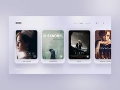 an image of a website page with movies on the front and back pages, including