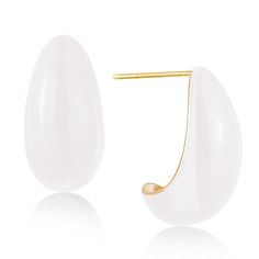 PRICES MAY VARY. THICK WATER DROP STYLE: The chunky gold earrings are inspired by the shape of water drops, with chunky hoops and hollow open arc design. Chic and simple shape, it can match any style. HIGH QUALITY MATERIAL: Waterdrop earrings are made of 18k gold-plated material, with colorful hemispherical surfaces dripping with oil, hypoallergenic, lead-free and light weight. You can wear it with confidence. EARRING SIZE: Chunky hoops earring high 19cm/0.74in, width 9cm/0.27n. With a strong sa White Drop Hoop Earrings, White Drop Hoop Earrings For Pierced Ears, White Teardrop Huggie Earrings Hypoallergenic, White Hypoallergenic Teardrop Huggie Earrings, Modern White Teardrop Hoop Earrings, White Drop Huggie Earrings, Waterdrop Earrings, Chunky Gold Earrings, Shape Of Water