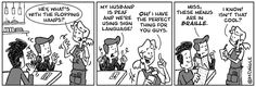 a comic strip with two people talking to each other