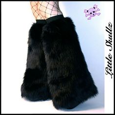 Umbreon Cosplay, Furniture Portfolio, Black Leg Warmers, Fur Leg Warmers, Fluffy Shoes, Rave Edm, Rave Style, Fuzzy Boots