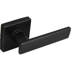 Westwood Matte Black Hall and Closet Door Lever with Square Rose - Super Arbor Garage Entry Door, Basement Doors, Castle Doors, Hall Closet, Matte Black Hardware, Door Lever, Closet Door, Lock Style, Interior Door Handles