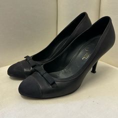 Black Chanel Pump With Bow Detail (#Cw - Ib) All Sales Final ***All Items Guaranteed Authenticated. Chanel Bow Pumps, Chanel Shoes Black, Chanel Pumps, Chanel Shoes, Bow Detail, Shoes Black, Shoes Women Heels, Black Shoes, Shoes Heels