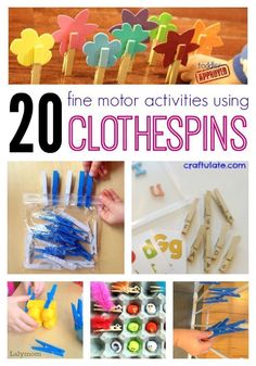 20 fine motor activities using clothespins for kids to do with their own hands